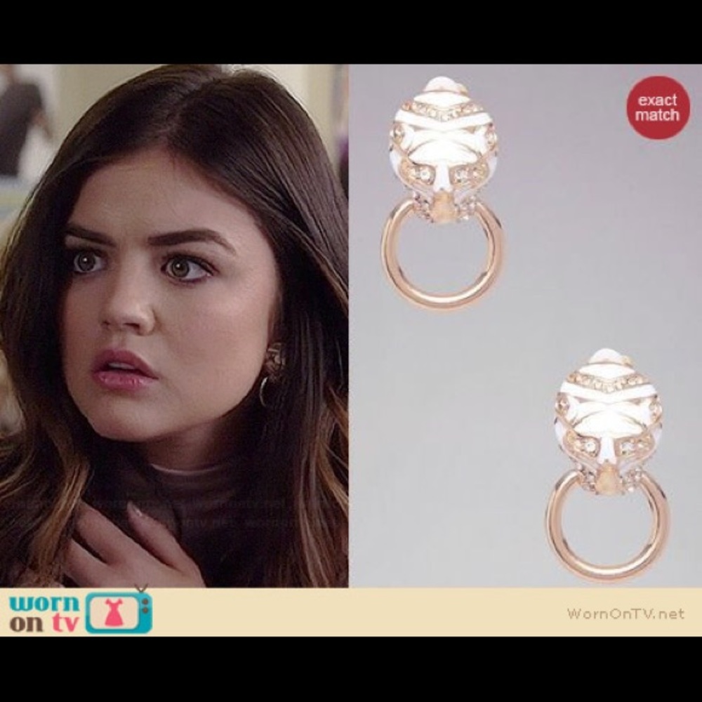 ASO Aria Montgomery tiger knocker clip on earrings